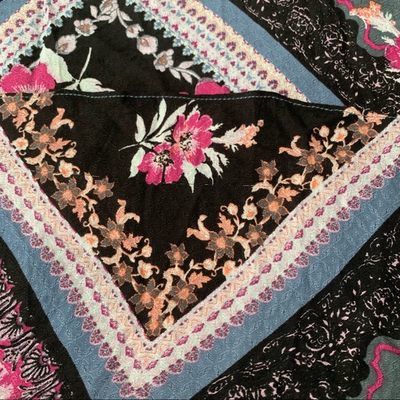 Free People NWT Black Floral Graphite Combo Maxi Slip Dress with Lace Detail - Picture 11 of 15